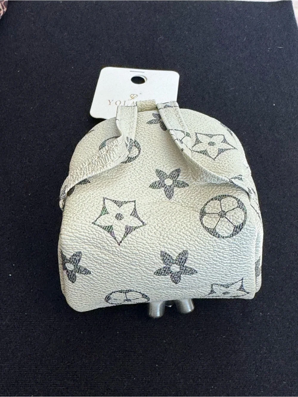 NWT Yolanda Mini Backpack Keychain Bag charm Coin Purse Wallet White